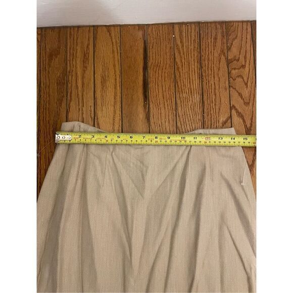 Vintage Barrie pace ltd beige wool pencil office work midi skirt size 8 - Picture 5 of 12